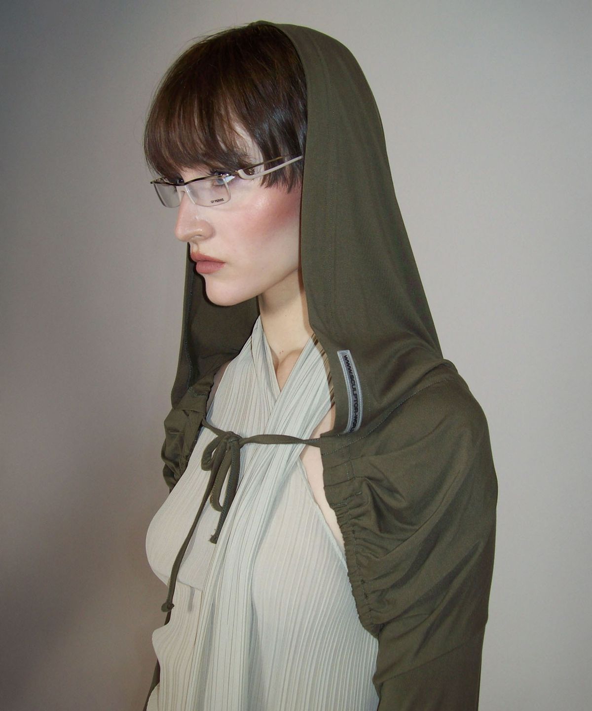 스컬프터(SCULPTOR) Jersey Priest Hoodie Bolero Khaki
