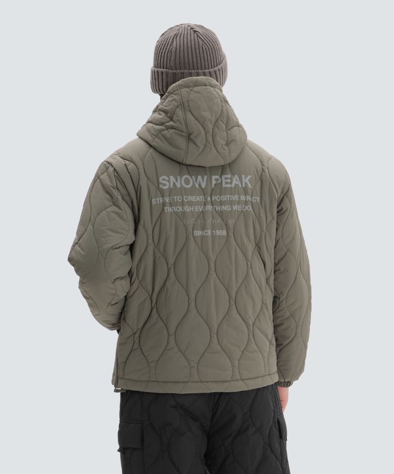 리사이클 퀼팅 후드 아노락 (S24WUFPJ04) Dark Khaki