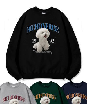비숑 봉봉이 오버핏 스웻셔츠_4colors