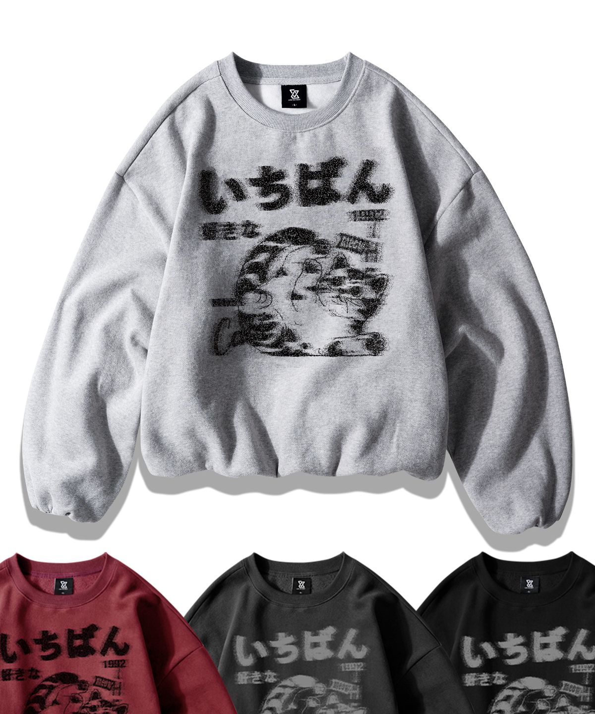 라이크더모스트(LIKE THE MOST) 이치방스키나 피치스킨 벌룬 스웨트셔츠 4colors