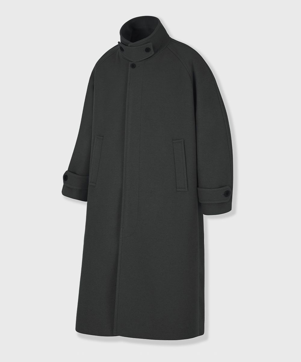 コート FACADE PATTERN Overfit cashmere balmacan coat_charcoal Designer fashion, Seoul-fully created | W Concept