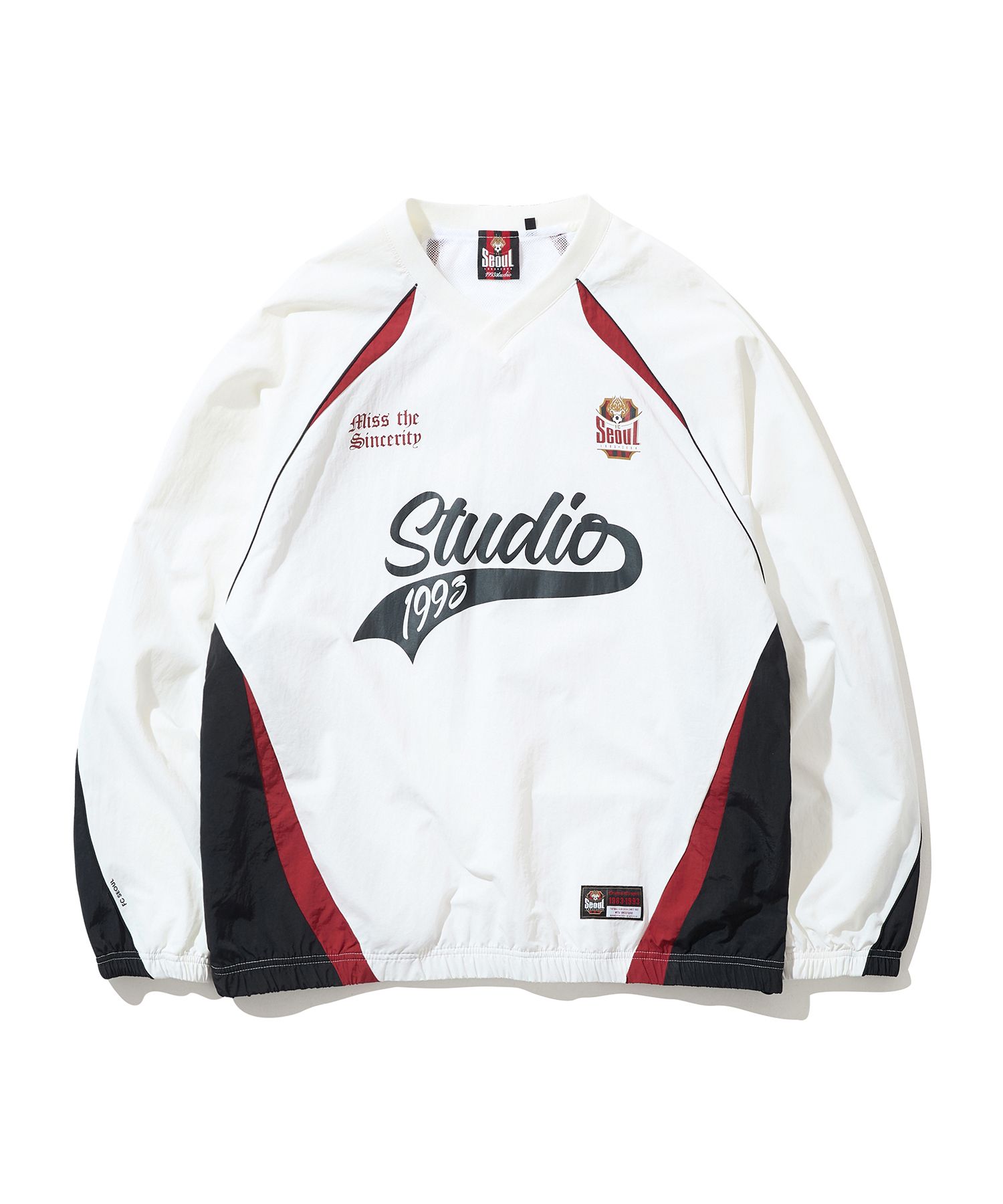 【1993studio】 [FC SEOUL] NYLON COLOR MIXED CREW PISTE MUSINSA | 1993STUDIO [FC Seoul] Nylon Color Block Crew Piste_Red
