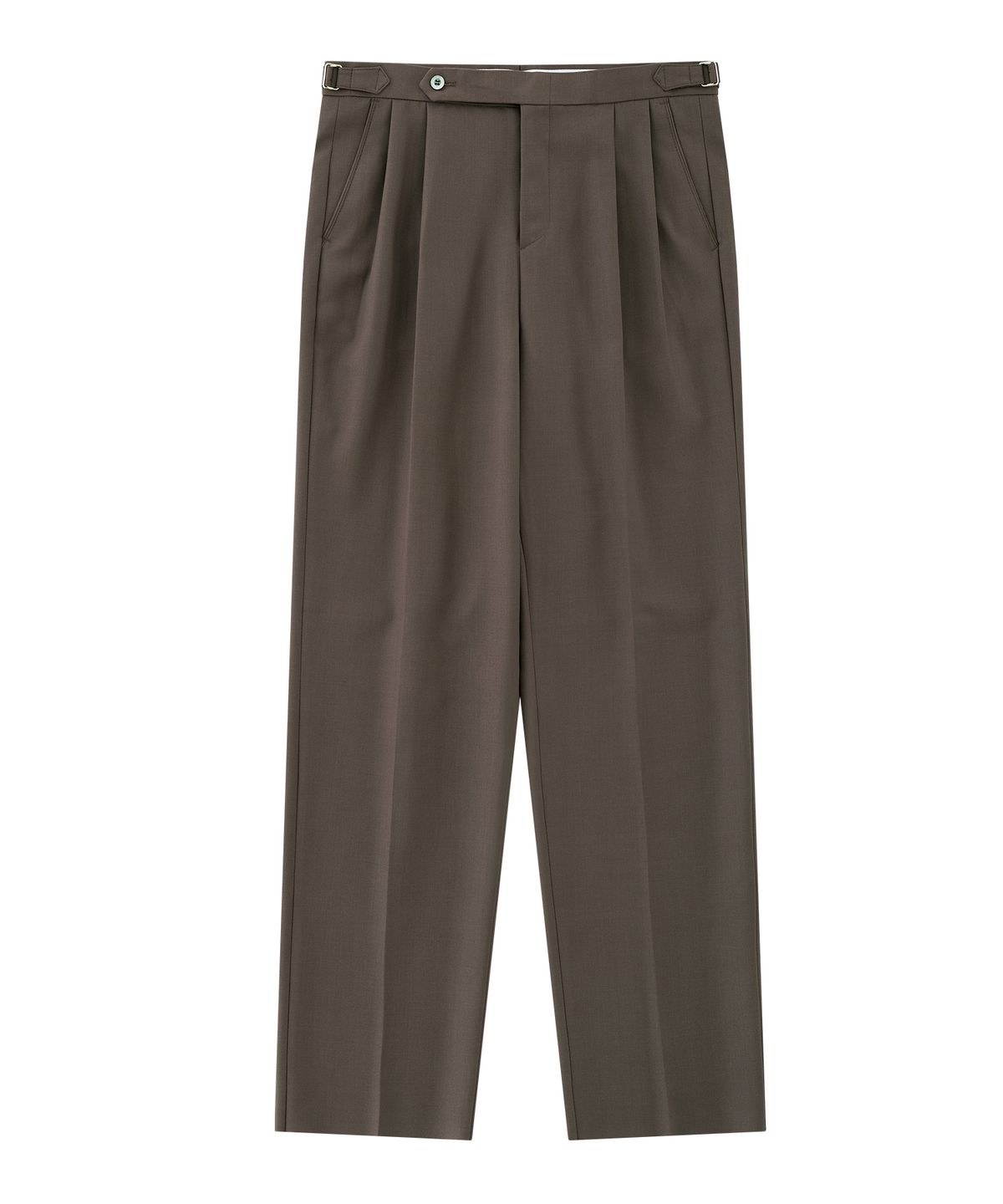 벨리프(BELLIEF) Wool Gabardine 2Pleats relaxed Pants (Brown)