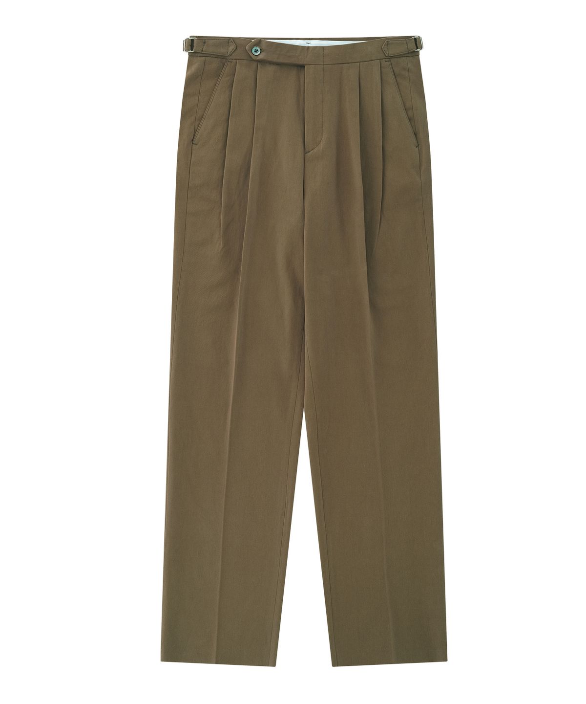 벨리프(BELLIEF) Cotton peach finish 2Pleats relaxed Chino (Beige)