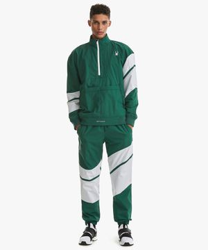 남성 라이프스타일 컬러 블록 우븐 셋업 하의 SPGFCNPT334MGRN