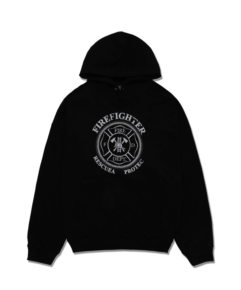 (-er Series)Firefighter hoodie black