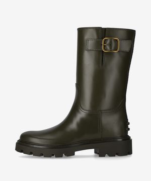 레더 바이크 부츠 - 카키 / XXW08J0HL80RBTV611