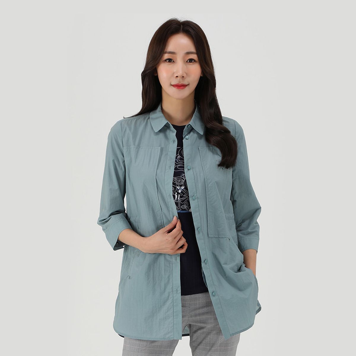 피에이티(PAT) 카라 솔리드 자수 셔츠_1G41550