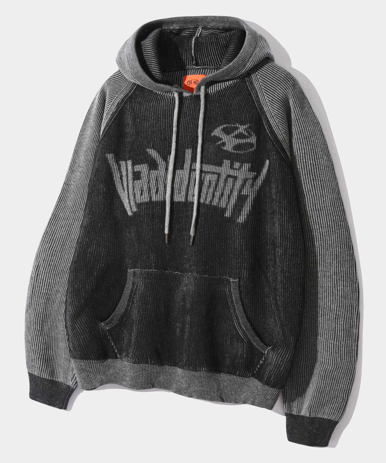 DIMITRI BLACK★VLAD LOGO EMBROIDERED KNIT HOODED T-SHIRT Knitwear - 디미트리블랙 (DIMITRIBLACK)