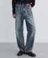 EXTRA WIDE DENIM PANTS [SAND BLUE]