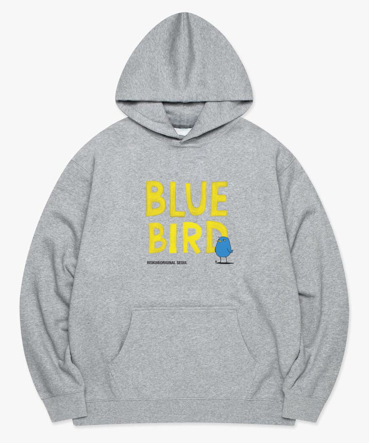 레이쿠(REIKU) RK blue bird gray hoodie 블루버드 그레이 후드티