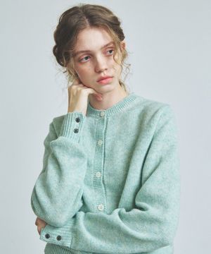 (W) 쉐기독 울 100% 라운드 가디건 MINT