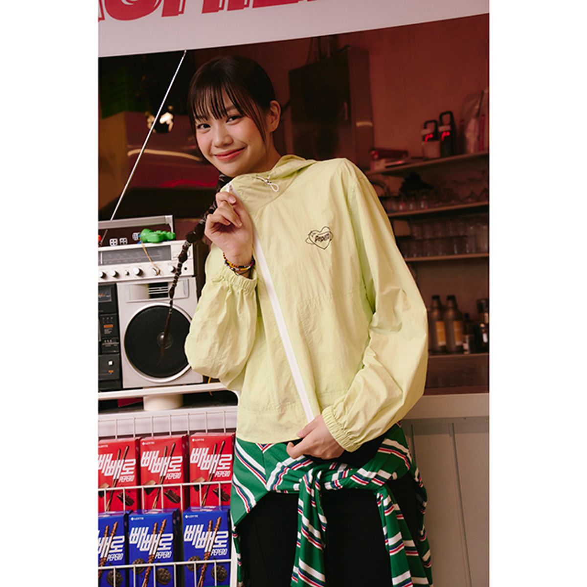 랩(LAP) [LAPxPEPERO]후드 나일론점퍼 AQ7GZ870