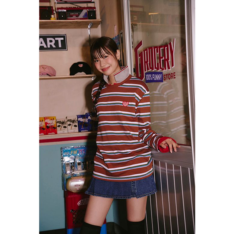 [LAPxPEPERO]와펜 스트라이프티셔츠 AQ7GT860