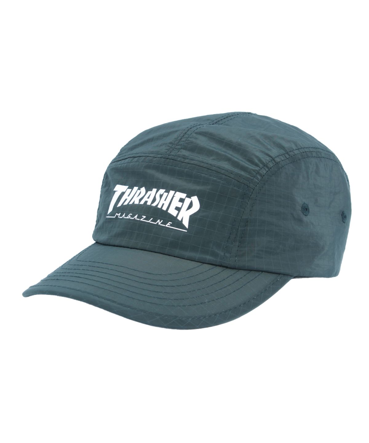 트레셔(THRASHER) 매거진 로고 스퀘어 캠프캡 다크 파인
