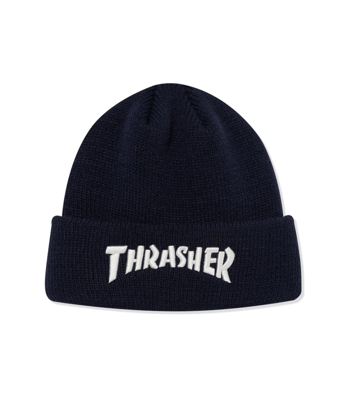트레셔(THRASHER) 매거진 로고 비니 네이비