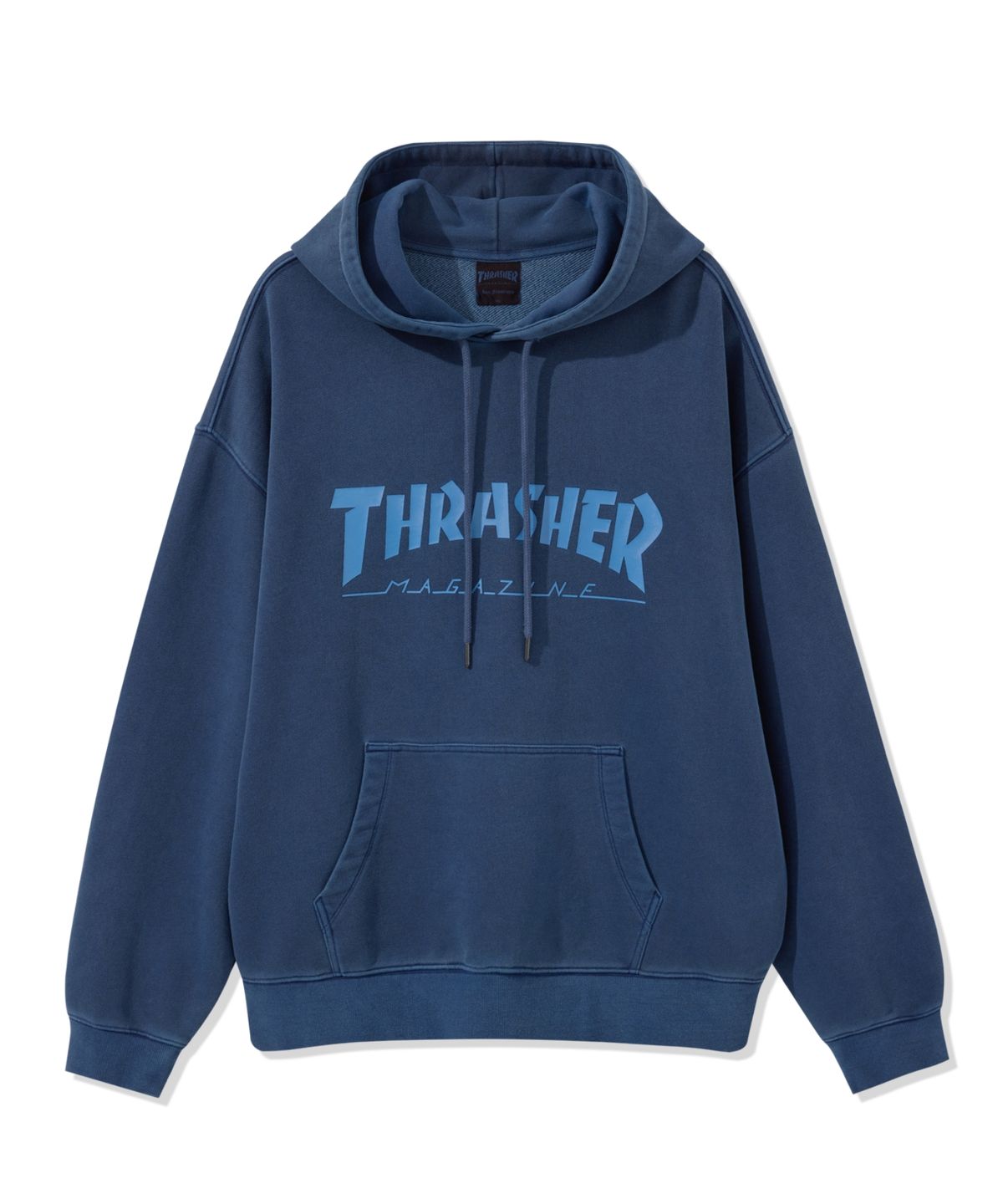 트레셔(THRASHER) 매거진 피그먼트 다잉 후디 네이비