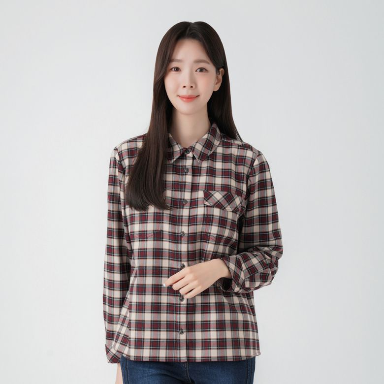 멀티 체크 숏기장 셔츠_1I61507
