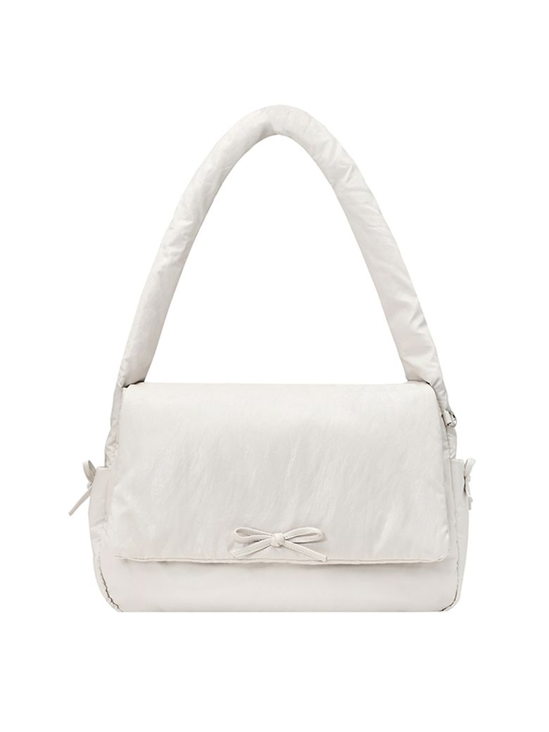 CALIE RIBBON BIG BAG LIGHT GRAY