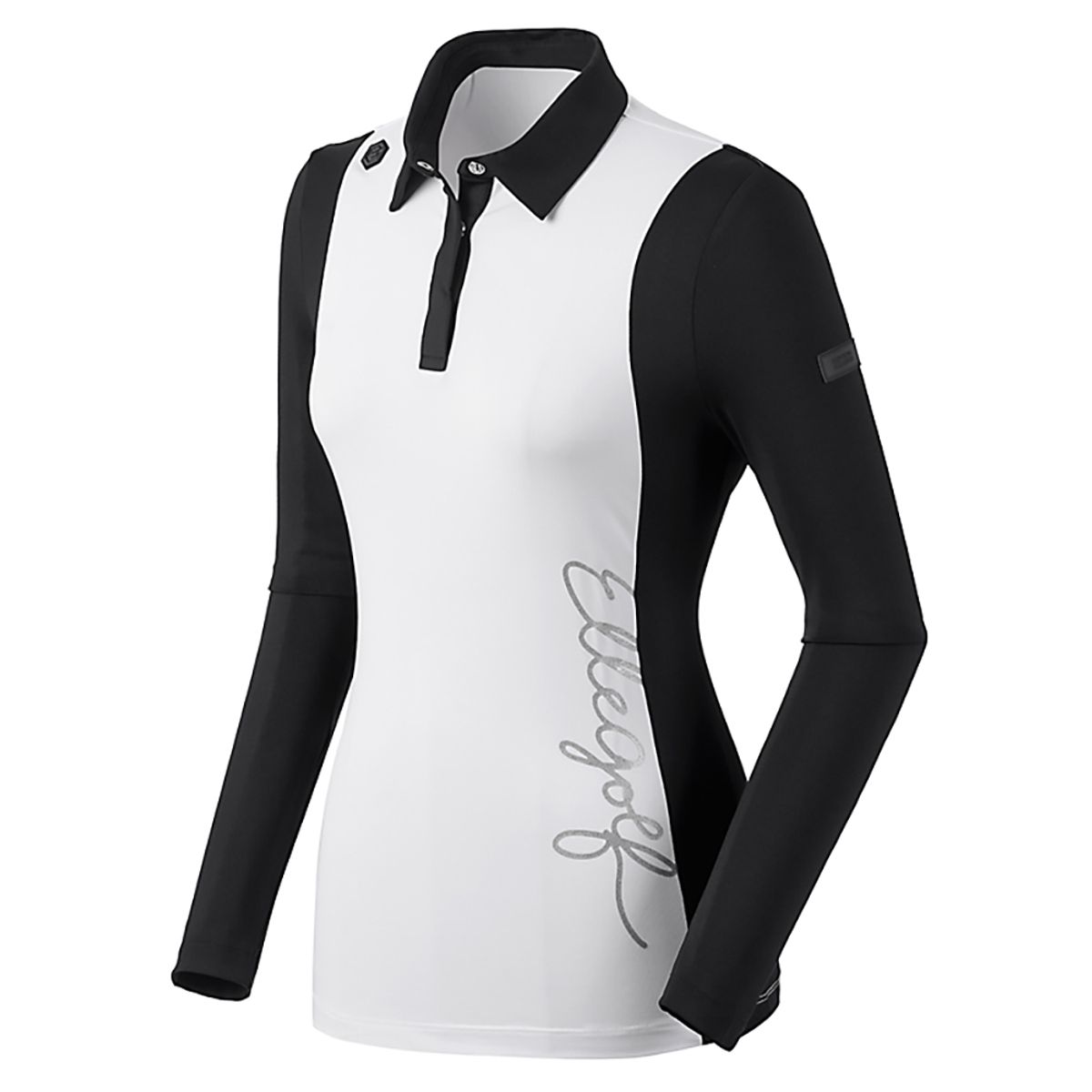 엘르골프(ELLE GOLF) 여성 배색 포인트 폴로 티셔츠_6G65251