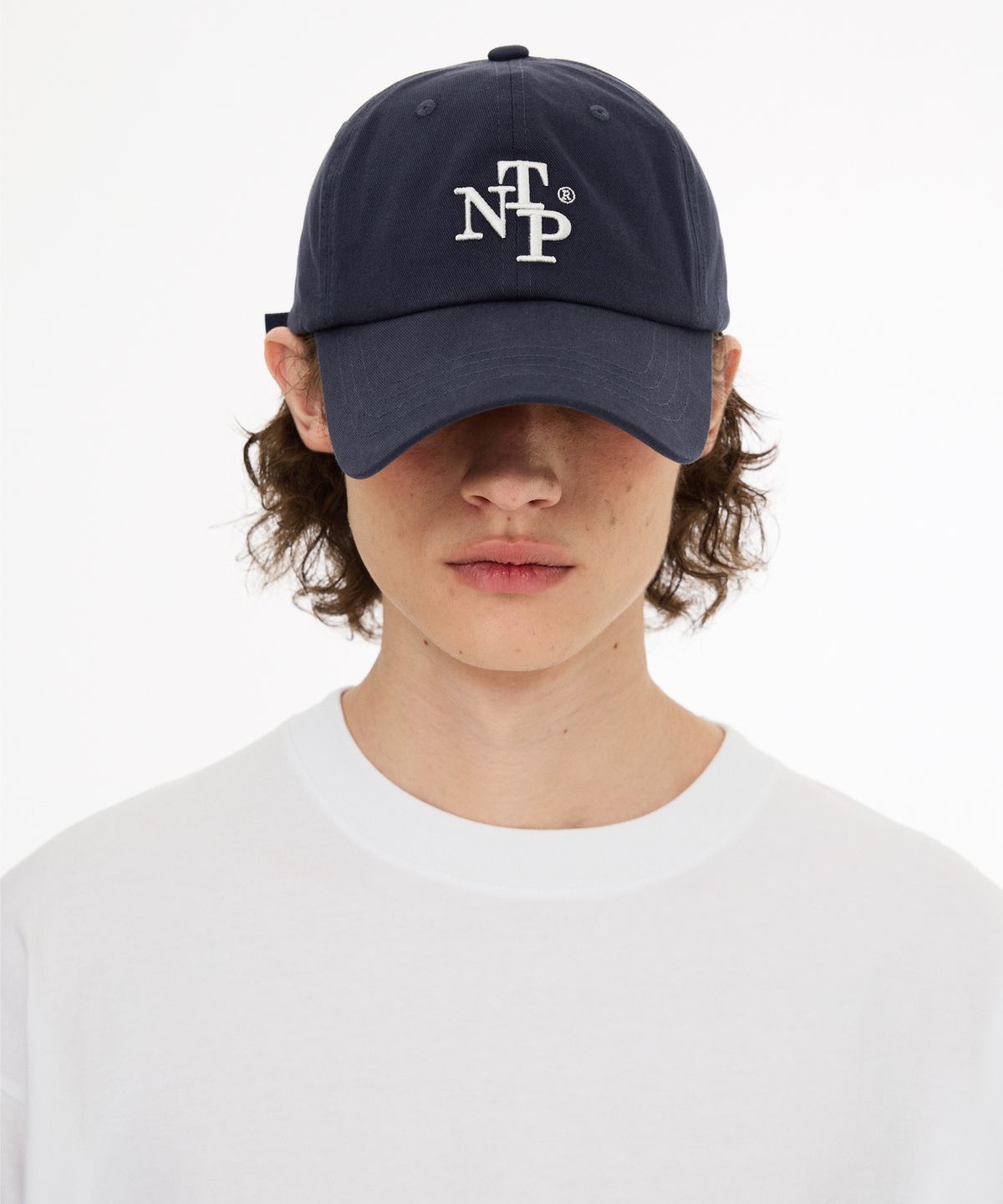 티엔피(TNP) T242AACUZZT51_SIGNATURE LOGO BALL CAP - NAVY