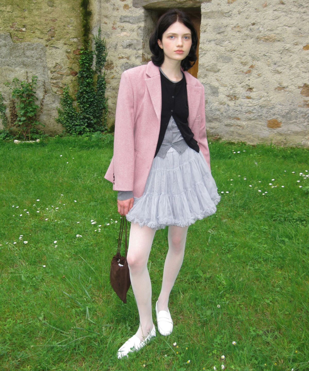 시눈(SINOON) Tute Skirt (Light Grey)