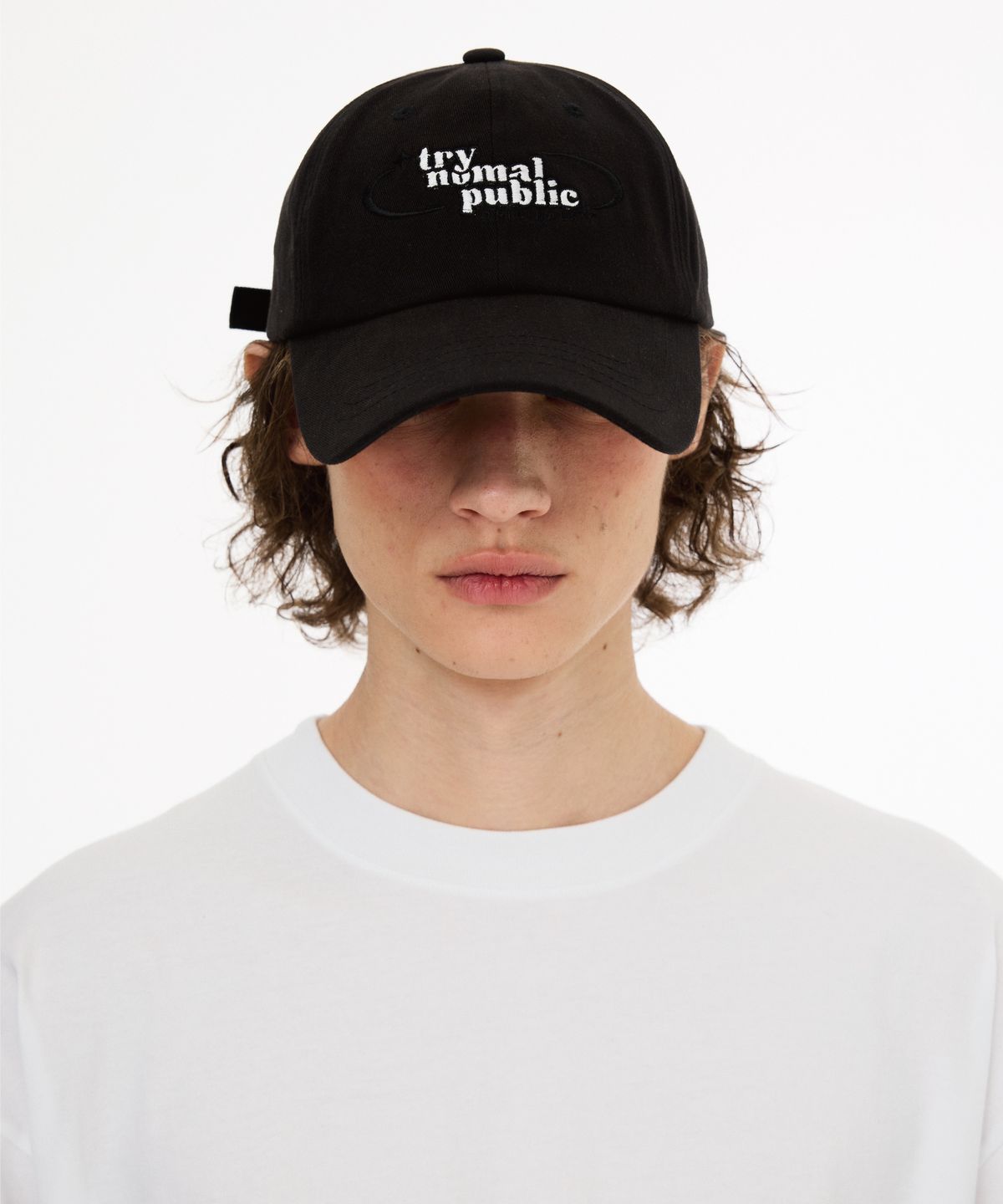 티엔피(TNP) T242AACUZZT52_TRY NORMAL BALL CAP - BLACK