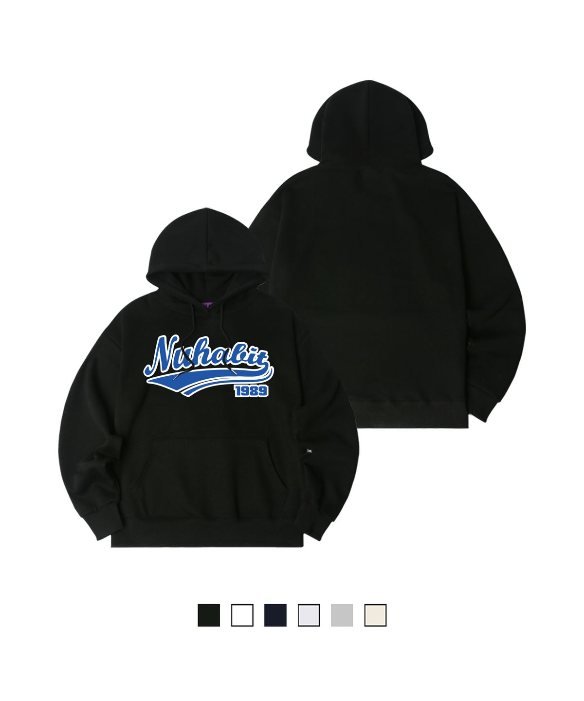 뉴해빗(NUHABIT) N/H VARSITY NHB 오버핏 기모 후드 (GOH4-4NH1227)