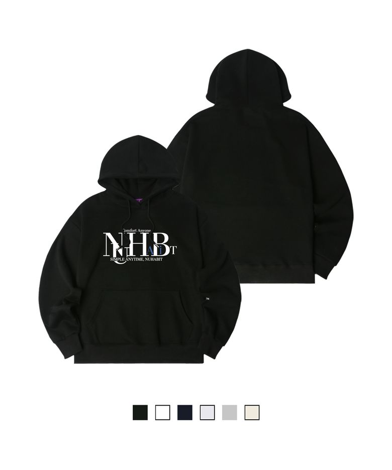 N/H IDENTITY LOGO 오버핏 기모 후드 (GOH4-4NH1223)