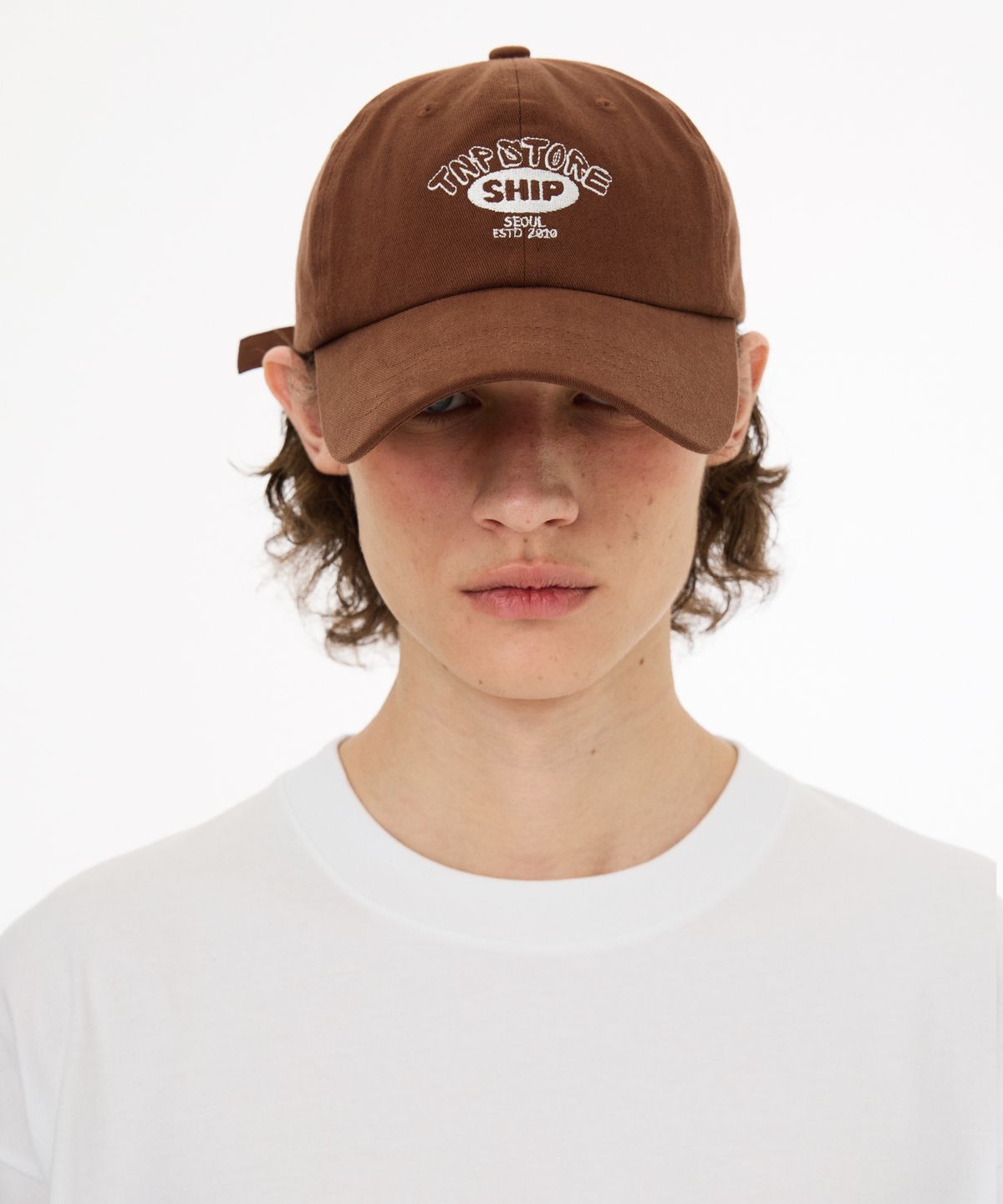 티엔피(TNP) T242AACUZZT53_STORE SHIP BALL CAP - BROWN