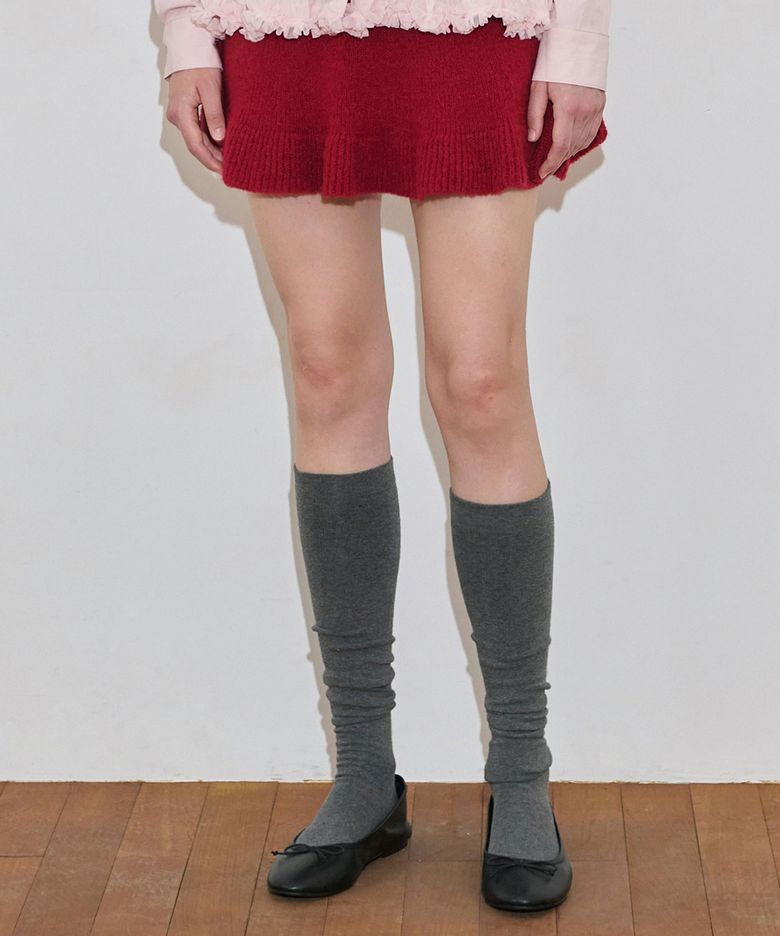 Flare Knit Skirt & Cape (Red)