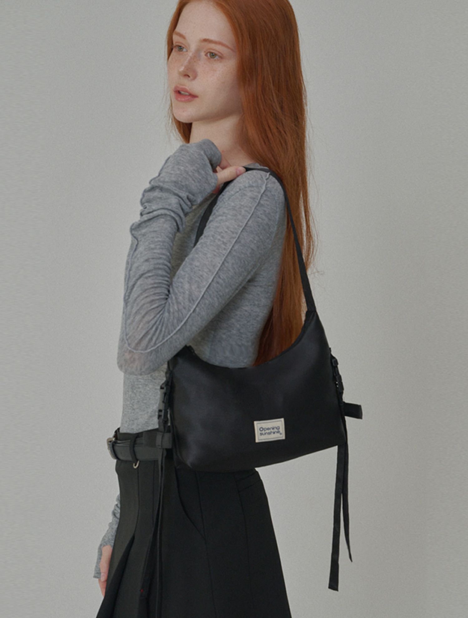 ショルダーバッグ・ポシェット OPENING SUNSHINE Side detail ribbon hobo bag red MUSINSA | OPENING SUNSHINE Side Detail Ribbon Hobo Bag Brown