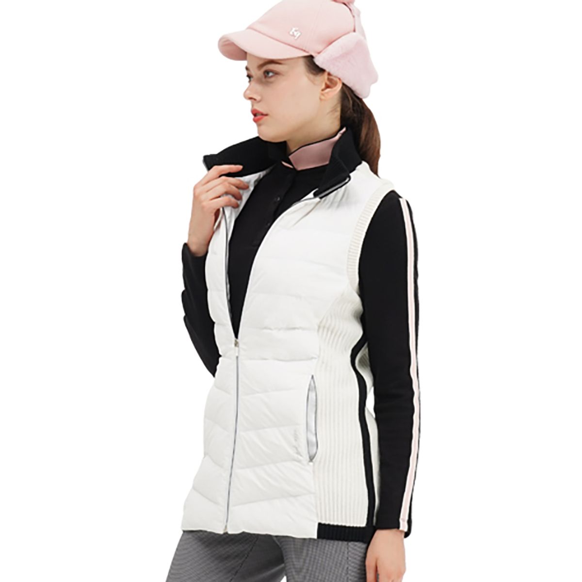 엘르골프(ELLE GOLF) 여성 긴기장 스웨터 베스트_6F83151