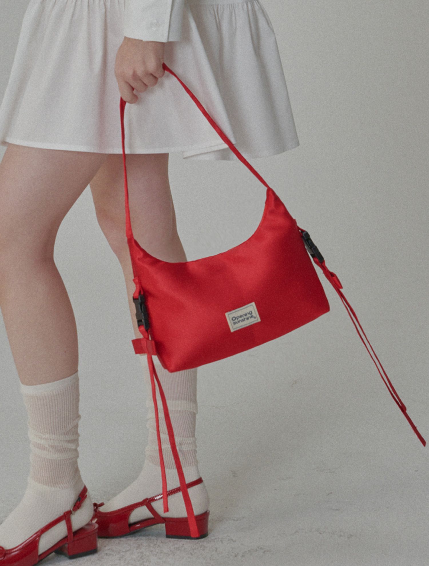 ショルダーバッグ・ポシェット OPENING SUNSHINE Side detail ribbon hobo bag red MUSINSA | OPENING SUNSHINE Side Detail Ribbon Hobo Bag Red