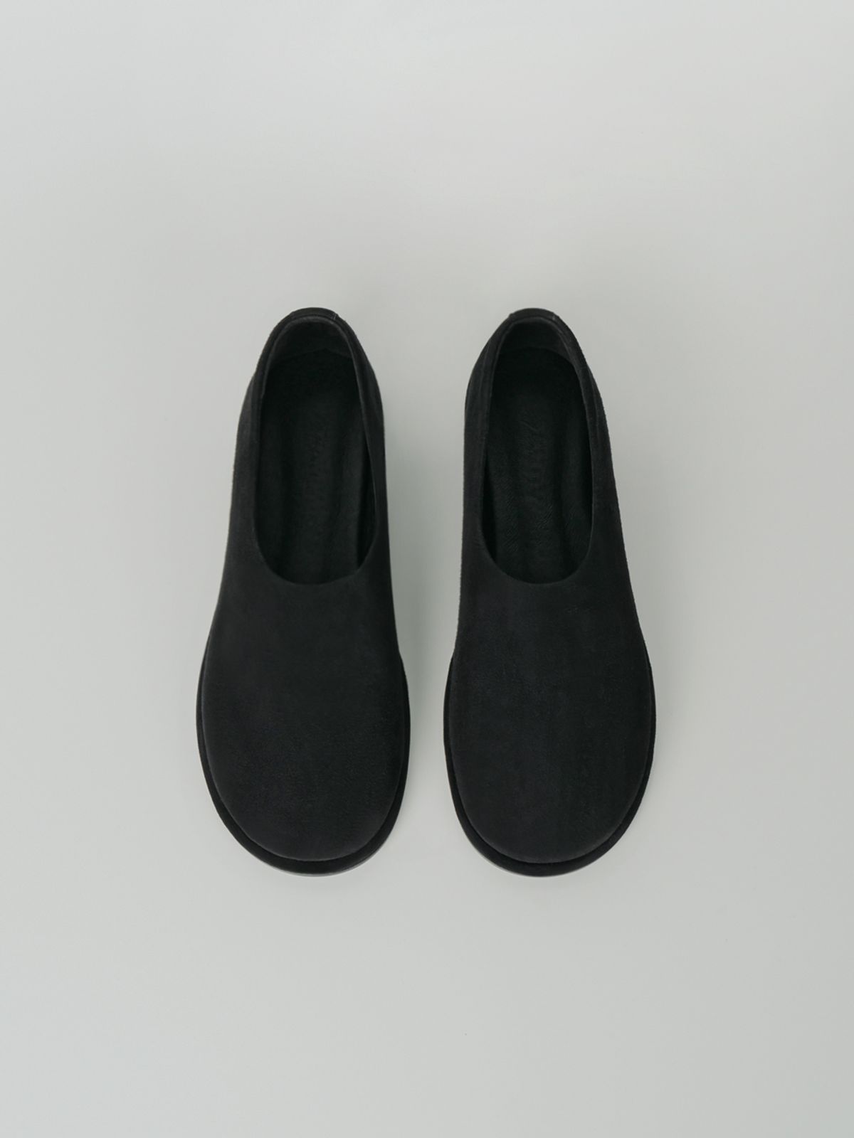 모이아(MOIA) suede flat shoes (black)