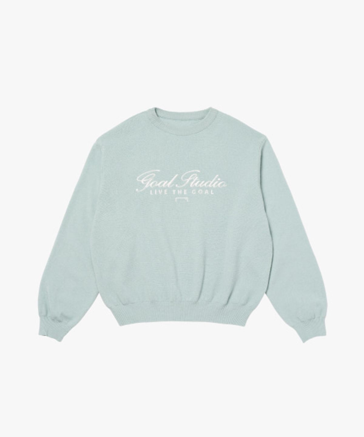 골스튜디오(GOALSTUDIO) BASIC EMBROIDERY SWEATER-SKY BLUE