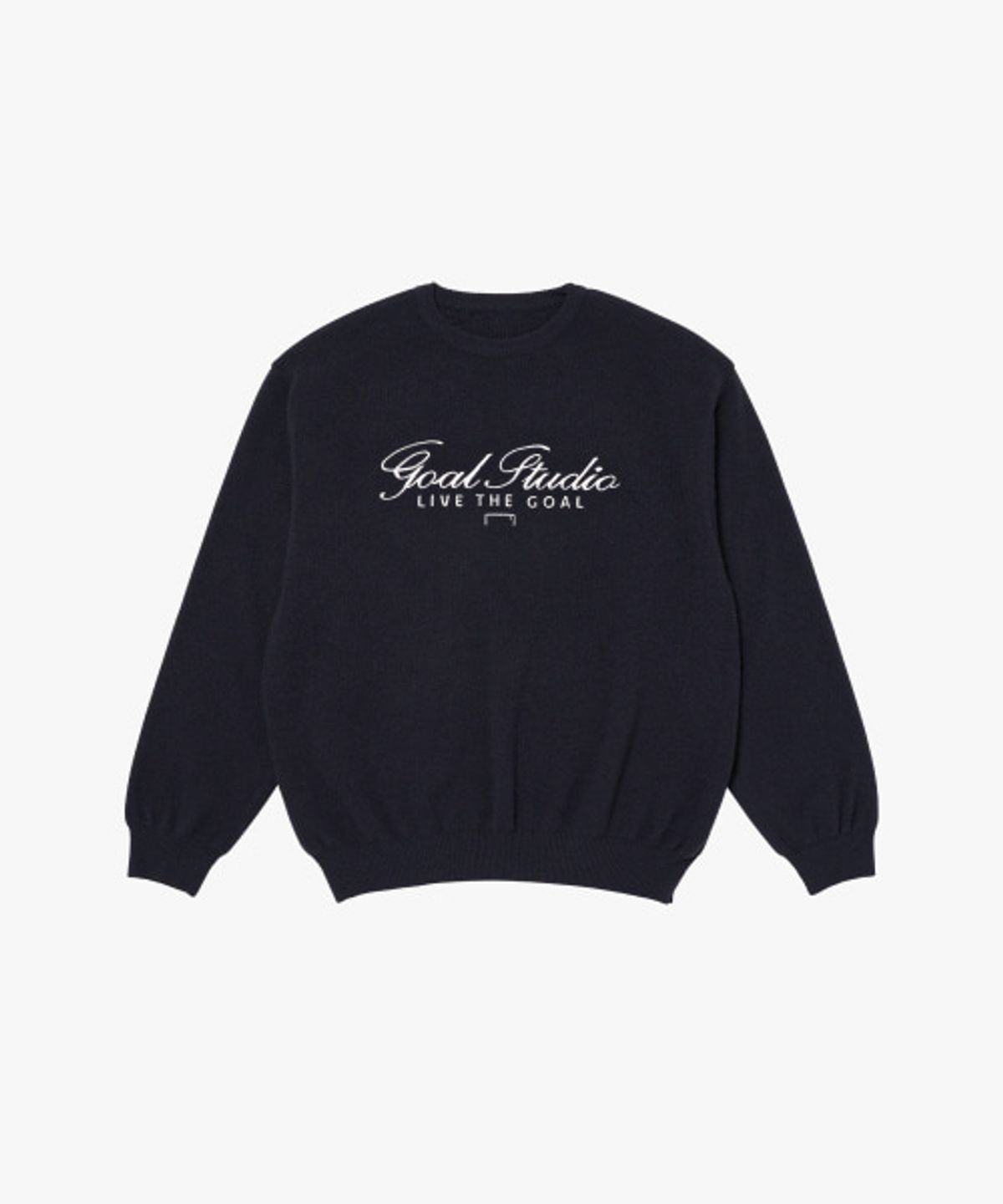 골스튜디오(GOALSTUDIO) BASIC EMBROIDERY SWEATER-DARK NAVY