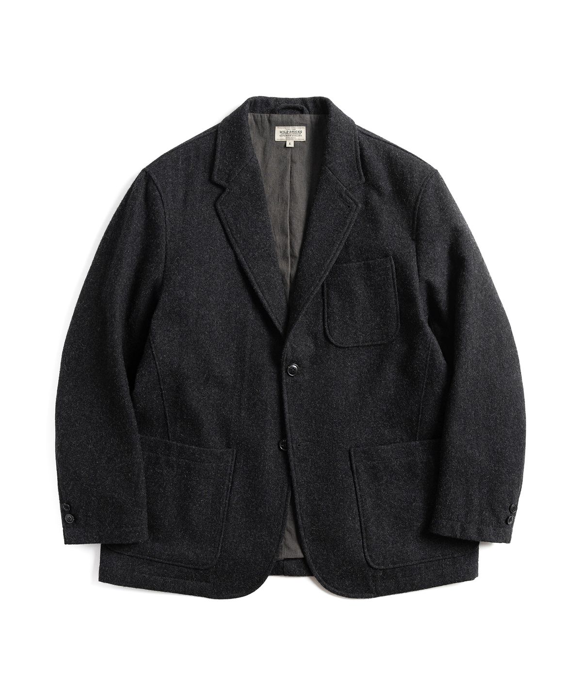와일드 브릭스(WILD BRICKS) ANP WOOL LIBRARY BLAZER (charcoal)
