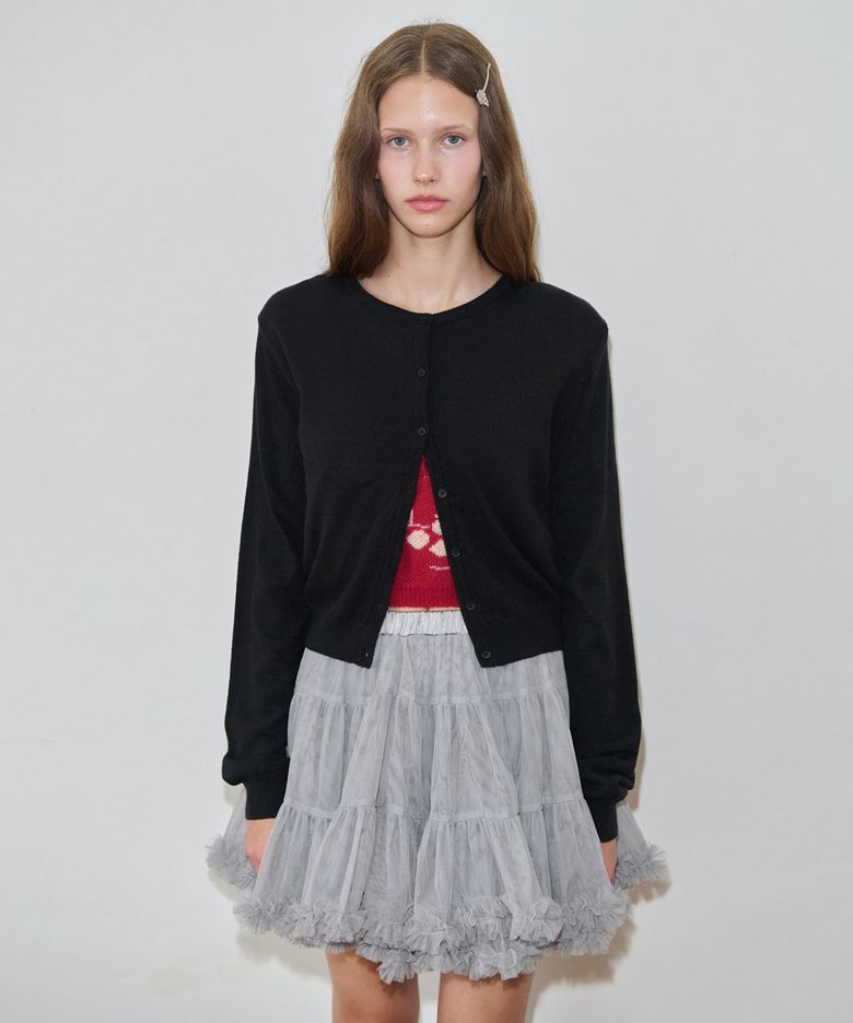 Sinoon Logo Cardigan (Black)