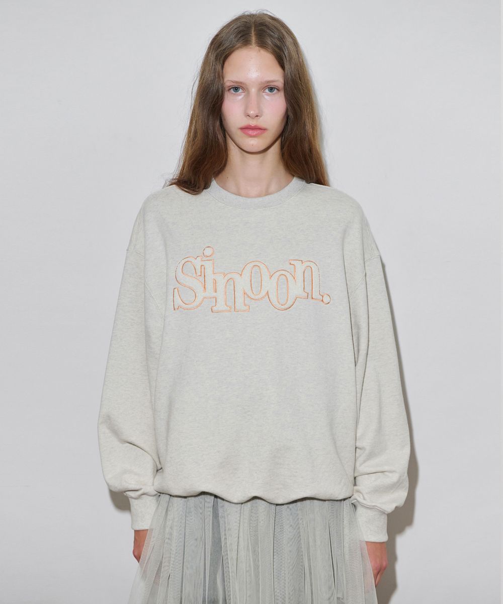 トップス Sinoon Boucle Logo Sweatshirt (Lavender) MUSINSA | SINOON Boucle Logo Sweatshirt (Lavender)