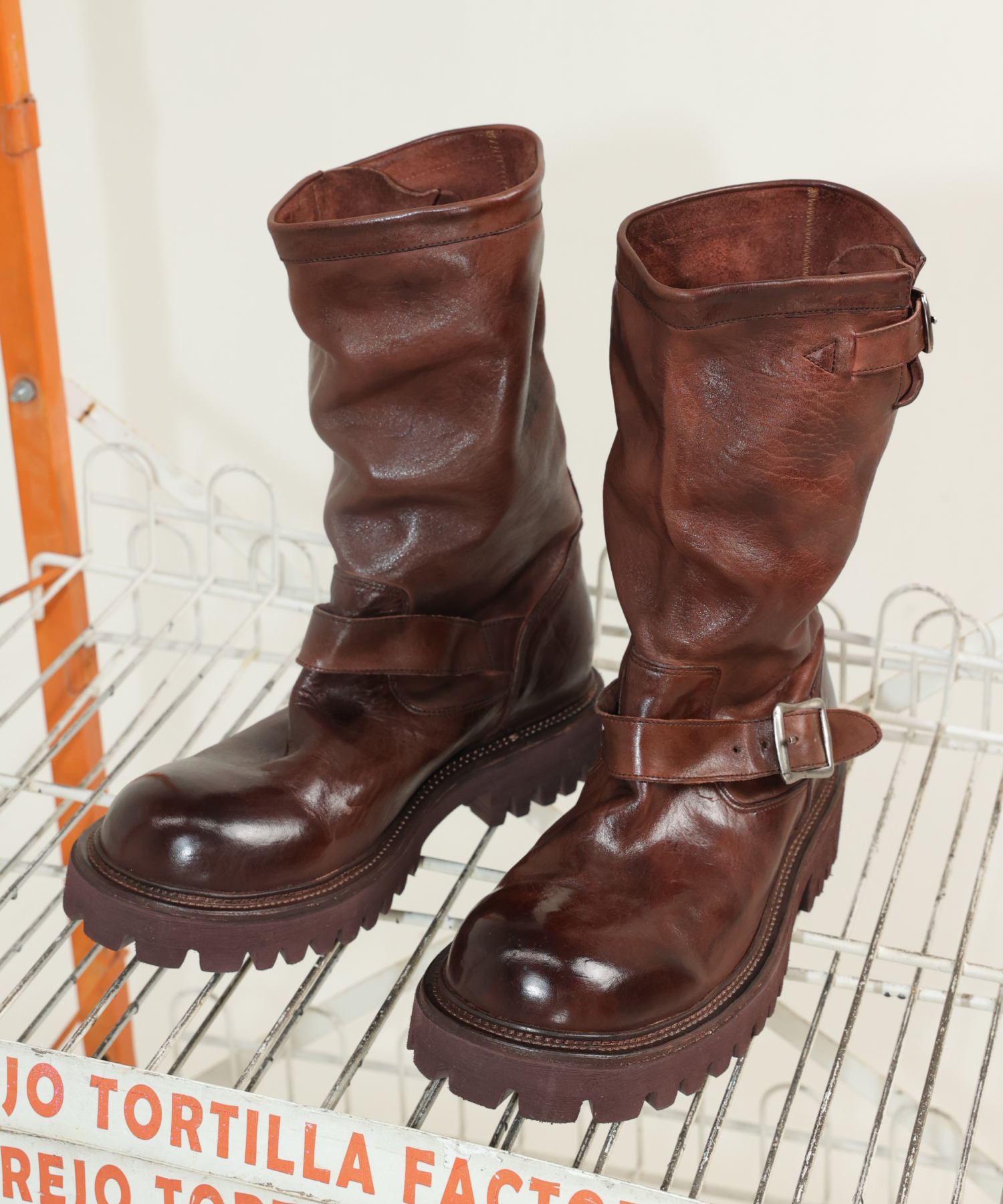MUSINSA | YASE 6.5cm Feather Commando Sole Horsehide