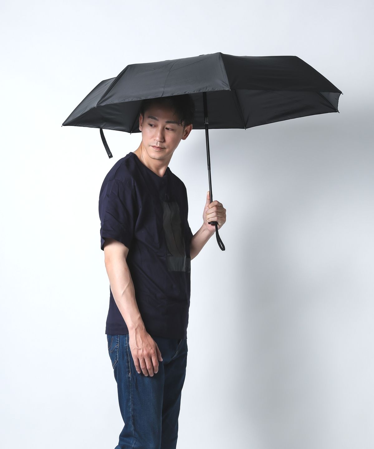 키자와(KIZAWA) 남성용 경량 자동 3단 암막 양산 ABC-07-319PI (남자 우양산)