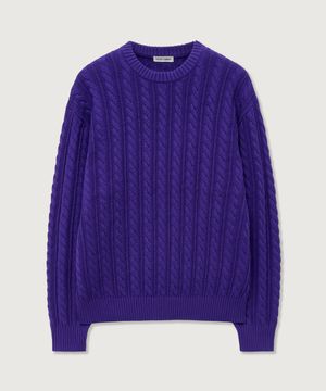 마일드 코튼 케이블 크루넥 니트 5color