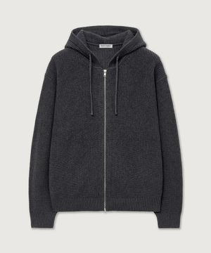 마일드 코튼 리브드 후드 집업 2color