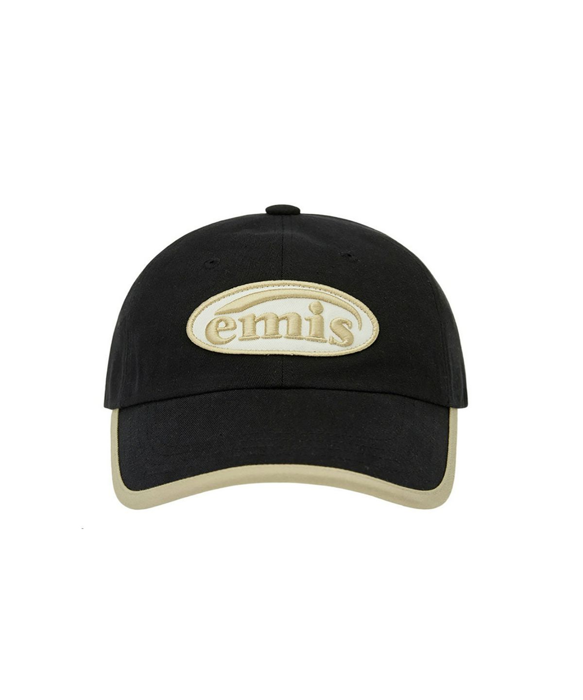이미스(EMIS) BEIGE TRIMMING BALL CAP-BLACK