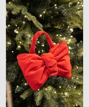 [BMUET(TE) X LECOQ] 리본 패딩백 스몰 레드(QP423XBGO1)