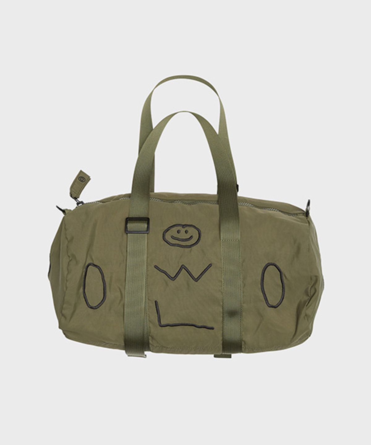 오울(OOOWL) NYLON DUFFLE BAG BIG WE LOVE KHAKI