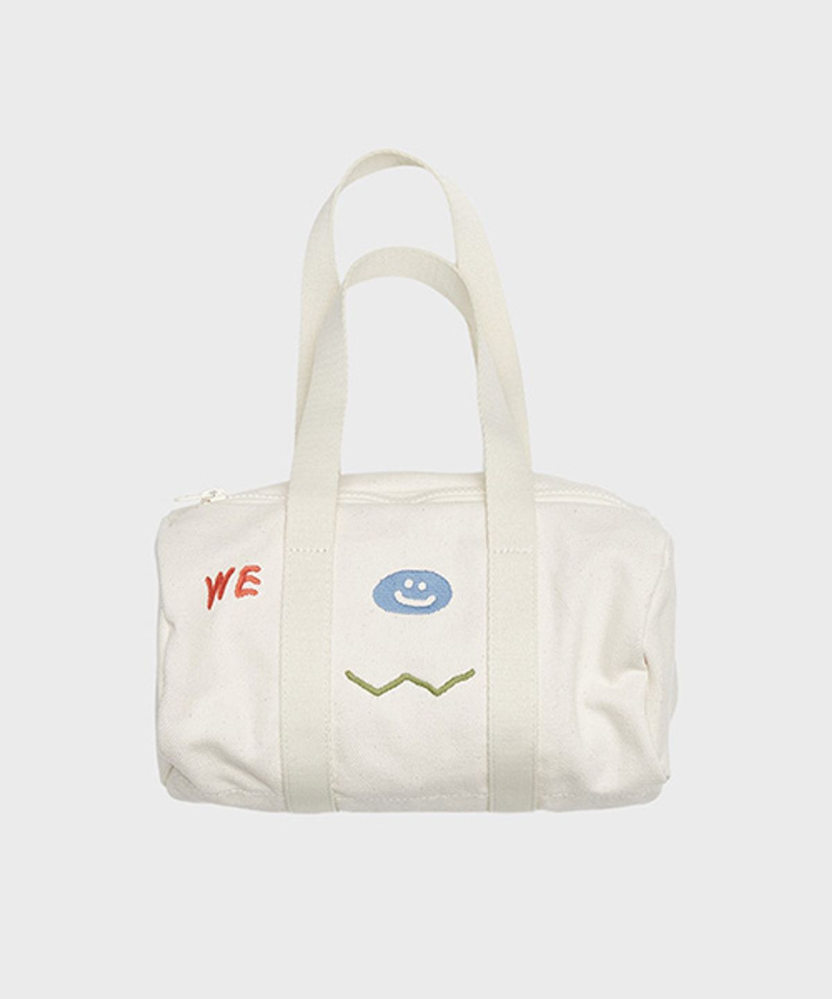 오울(OOOWL) COTTON DUFFLE BAG MINI WE LOVE ECRU