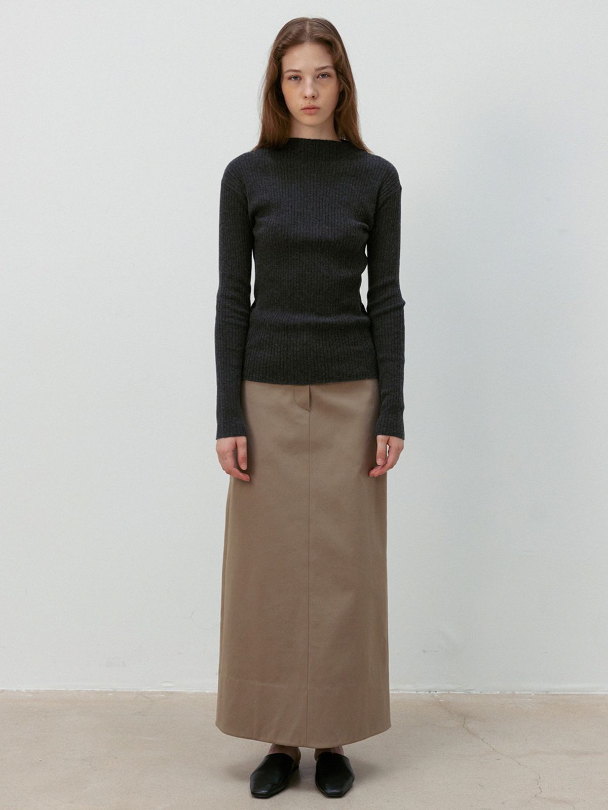 레이스(RRACE) Waistband Maxi Skirt_Mocha