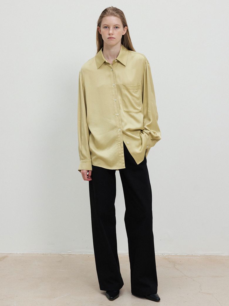 Satin Blouse_Mustard